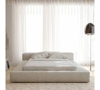 Stratus Interiors Manhattan Plain Platform Bed - Gas Lift Storage in White | Size: King Stratus Interiors White King