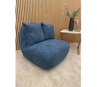 Stratus Interiors Miami Boucle Swivel Accent Chair - Blue