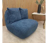 Stratus Interiors Modern Miami Boucle Swivel Lounge Accent Chair in Blue | Size: 1 Seater Stratus Interiors Blue 1 Seater
