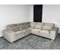 Stratus Interiors Modular Sofa Sloane Chunky Upholstered Soft Velvet Full Back Cushions - L Shape Corner