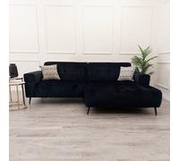Stratus Interiors Oslo Open Plan L Shape Velvet Cinema Sofa - 3 Piece