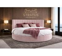 Stratus Interiors Pink Orbis Round Bed - Luxury Statement Bed For Bedroom