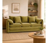 Stratus Interiors Solaya Luxury Chenille Sofa - Durable Stylish - 3 Seater Sofa For Living Room - Green