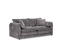 Stratus Interiors Solaya Luxury Chenille Sofa - Durable Stylish - 3 Seater Sofa For Living Room - Grey