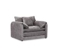 Stratus Interiors Solaya Luxury Chenille Sofa - Durable Stylish - Armchair Seater Sofa For Living Room - Grey