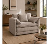 Stratus Interiors Solaya Premium Textured Taupe Fabric Sofa for Modern Living in Beige | Size: 1 Seater Stratus Interiors Beige 1 Seater