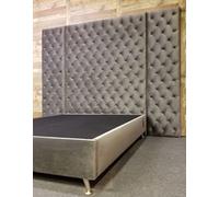 Stratus Interiors Venetian Extra Wide Chesterfield Wall Panel Bed Frame - Double - Gas Lift Ottoman Storage Type