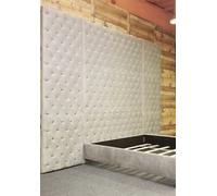 Stratus Interiors Venetian Extra Wide Chesterfield Wall Panel Bed Frame - Small Double - Gas Lift Ottoman Storage Type