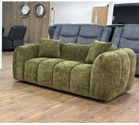 Stratus Interiors Venice Chunky Panel Sofa Plush Living Room Sofa in Green Stratus Interiors Green