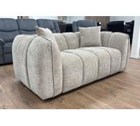 Stratus Interiors Venice Chunky Panel Sofa Plush, Stylish & Durable Living Room Sofa - Silver - 2 Seater