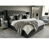 Stratus Interiors Winged Ambassador Chesterfield Bed Frame - Doorstep Delivery Only No Assembly - Small Double - No Storage Type