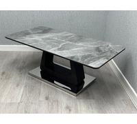 Stratus Interiors Zermatt Grey Ceramic Coffee Table - Modern Living Room Table, 120 Cm