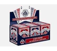 Stratus Playing Cards Standard Face Linen Finish Red and Blue -Box of 12