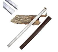 strAumptious Heavy Duty Ruler, Heavys Dutys Rulers Self Defense, Stainless Steel 20 Inch Metal Rulers, Metal Kit - Straight Edge for Architects with Inch/Metric Table