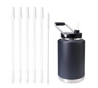 Straw Adapter Kit for yeti 1 gallon water jug, Straw for yeti gallon water jug, 5-Pack of Reusable BPA Free Straws, Includes Cleaning Brush, Food-Grade Plastic
