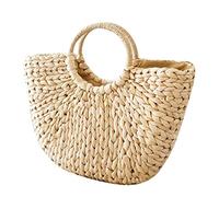 Straw bag, Straw Bags for Women Straw Bags For Women Summer Rattan Bag Handmade Woven Beach Bag Bohemia Bali Handbag Bolsos(Big Khaki)