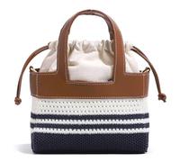 Straw Bags for Women,Hand Woven Round Handle Straw Hand-woven Top-handle (Dark blue)