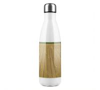 Straw bales of wheat lying on harvested field Designer Stainless Steel Bottle Benjamin Tate Design Natural One Size