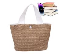 Straw Beach Bag - Straw Beach Tote - Sling Spacious Sandproof Lightweight Boho for Shopping School Music Festival Wedding Travel Picnic Party Poolside Gym