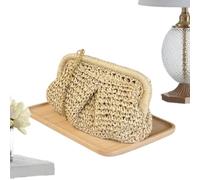Straw Beach Bag Trendy Dumpling Shoulder Clutch
