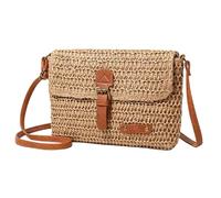 Straw Beach Bag Woven Straw Messenger Summer Purse Crossbody Shoulder Bag Vacation Clutch Tote Handbag Small Purses For Women, Brown, Beach Straw Purse
