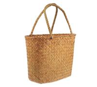 Straw Beach Tote Rustic Boho Natural Summer