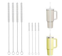 Straw Brush Cleaner for Baby Bottles, Straw Cleaner Extra Long 12-inch with 304 Stainless Steel Wire,Stanley Straw Cleaner Brush 8 inch for 20oz Stanley Mugs,Sippy Cups,Hummingbird Feeder(8 pack)