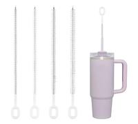 Straw Brush Cleaner for Stanley,4PCS 10 Inch Stainless Steel Straw Brushes, Nylon Brushes, Pipe Cleaner Bendable Cleaning Tool for 40/30/20 oz Stanley Owala Tumbler, Travel Bottles