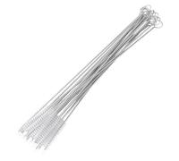 Straw Brush Water Cup Brush Cleaner, 20PCS Baby Milk Feeding Bottle Drink Straw Washing Wide Pipe Tube Cleaning with Stainless Steel Handle 6.7'', Soft Fur