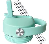 Straw Cap for Yeti Rambler Lid -12 18 26 36 64 oz Replacement, Seafoam Flexible Handle Straw Lid Replacement Water Bottle Top Accessories