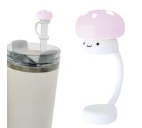Straw Caps Covers | Mushroom Silicone Drinking Tips Lids | Silicone Drinking Bottle Straw Plugs, Tips Cover for Girls