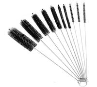 Straw Cleaner, 10 PCS Nylon Straw Cleaner Pipe Brushes for Washing Narrow Neck Water Bottles Jars Teapot Spout (Black)