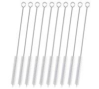 Straw Cleaner Brush Extend 8 inch, Extra Wide 10mm diam Straw Brush, Pipe Cleaners for Water Bottle, Sippy Cup, Baby Bottles, Drinking Straw Cleaning brush Set 10 Pack