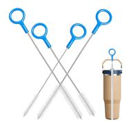 Straw Cleaner Brush Set Include 2 Size(12+10 Inch),Straw Brush Cleaner with 3mm Thick 304 Steel Wire,Straw Cleaning Brush for Baby Bottle,Stanley Straw Cleaner Brush for 20/30/40oz Stanley Cups.