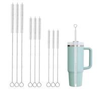 Straw Cleaning Brush Set 9-Pcs,Extra Long Reusable Cleaner Brushes with Nylon Bristles for Stanley Cup,Baby Bottles and Pipe,Cleaning Brush for All Glass,Stainless and Silicone Straws