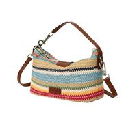 Straw Clutch with Adjustable Shoulder Strap Boho Tote