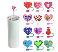 Straw Cover Cap for Stanley Cups - Cute Animal & Flower Design, Durable Silicone Straw Protector,Straw Tip Covers 10 mm 0.4 in for Straw Tip Covers