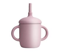 Straw Cup, Spill Proof Sip Cup with 2 Handlers, Leak Proof Sippy Cup, Silicone Sip Water Bottle, Straw Cup Set, Water Drinking Cups, Portable Water Straw Cups for Babies Boys Girls Teenagers