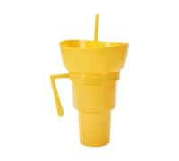 Straw Cups | Insulated Cup with Snack Compartment, Outdoor Insulated Cup with Handle for Popcorn Cinema Dessert Picnic Backpack Car Living Room Adults Camping