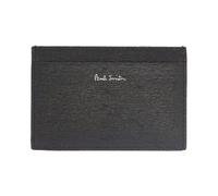 Straw-Grain Leather Credit Card Holder - male - Paul Smith - Wallets & Cardholders - Black - ONE SIZE - Accessories ONE SIZE