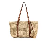 Straw Handbags Straw Hobo Bags For Women Summer Beach Tote Bag For Women Hand Woven Straw Bags For Women(Beige)