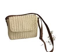 Straw Handbags Straw Woven Crossbody Bag Shoulder Bag Women Beach Tote Bag Handbag Straw Bags For Women(Beige)