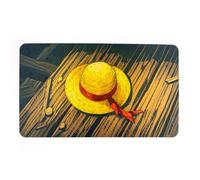 Straw Hat - 24" x 14" / 61 x 35.5 cm - Rubber Mat for Card Games, Compatible with One Piece, No Grid