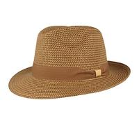 Straw Hat, Bogarthat, Summer Hat, Sun Hat, Made of 100% Paper, Crushable, Especially Light, Flexible, Skin-Friendly, Comfortable, Brown mottled, M