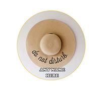 Straw Hat Holiday Do Not Disturb Personalised 8 inch RoundPRECUT Easy Peel Edible Icing Cake Topper Decoration Birthday