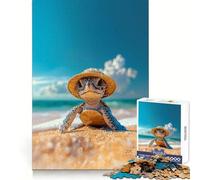 Straw Hat Turtle 1000 Piece Jigsaw Puzzles for Adults Mental Logic Toy Tension Relief Firm Cut Perfect Present 38x26cm