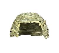 Straw House - Grass Bed, Small Animal Nest | Natural Fiber Pet Hideaway, Chew Resistant Shelter, Ventilated Small Pet Habitat, Features Removable Floor Mat for Chinchilla Hamster