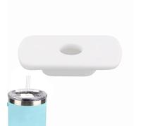 Straw Lid Attachment Compatible with YETI Rambler 20oz 30oz Travel Mug, BPA-Free Straw Lid Accessories for Yeti Rambler Stronghold Cap Slider Replacement Straw Cover(White)