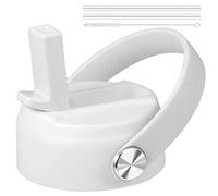 Straw Lid for Hydro Flask Wide Mouth, Lids with Straw for Hydroflask 12 16 18 20 32 40 oz Wide Mouth, Replacement Straw Cap for Hydroflask, Top Sport Bottle Lids Accessories,White