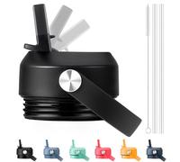 Straw Lid for Yeti Rambler Water Bottle 18 26 36 64 oz, Replacement Lids with Straw for YETI Rambler Bottle, Replacement Straw Cap Lid with Brush and Flexible Handle, BPA Free